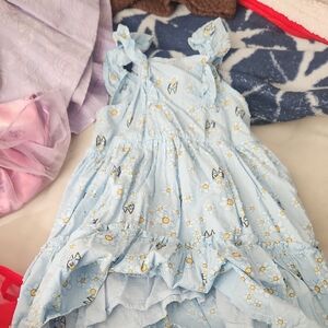 Floral Blue Kids Dress